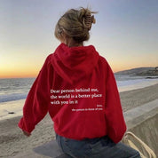 Übergroßer warmer Kapuzenpullover