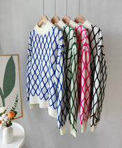 Karierter Damen Rollkragenpullover