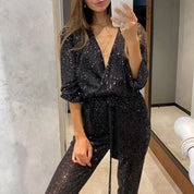 Eleganter glitzernder Jumpsuit