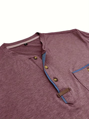 Lässiges T-Shirt mit Brusttasche
