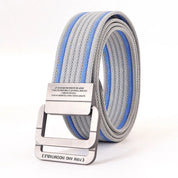 Unisex Gestreifter Canvas Ringgürtel