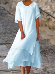 Doppellagiges geschlitztes Kleid