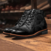 Retro Winter Schnürstiefel