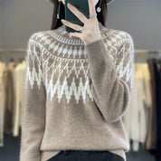 Damen Norweger Pullover Fair Isle