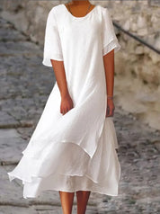 Doppellagiges geschlitztes Kleid