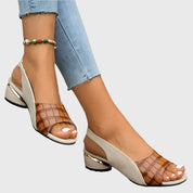 Blockabsatz Slingback Sandalen
