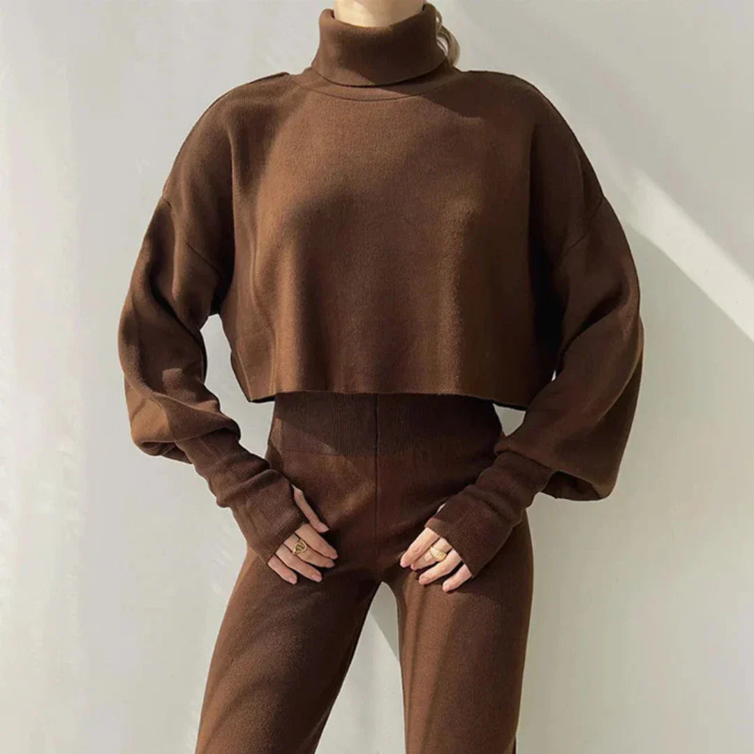 Damen Pullover Hosen Set