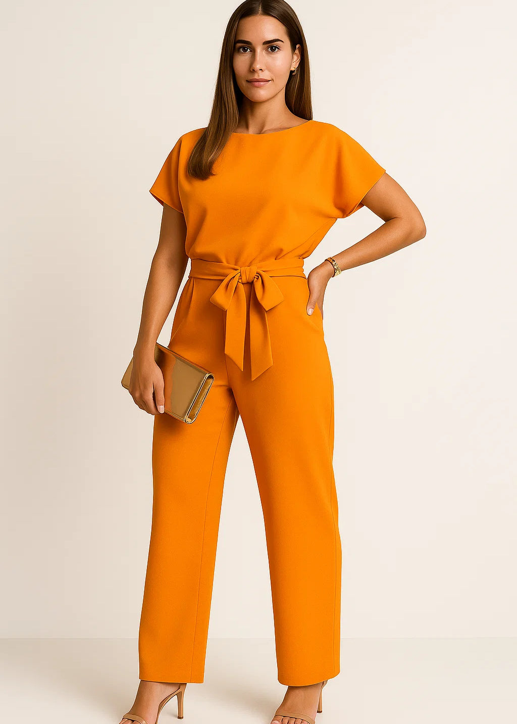 Schicker_Jumpsuit_mit_Gurtel_Orange.webp