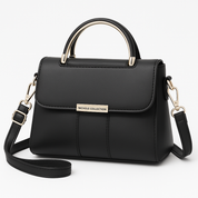 Schicke vegane Ledertasche mit Deckel