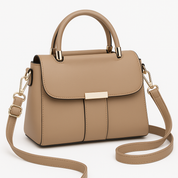 Schicke vegane Ledertasche mit Deckel