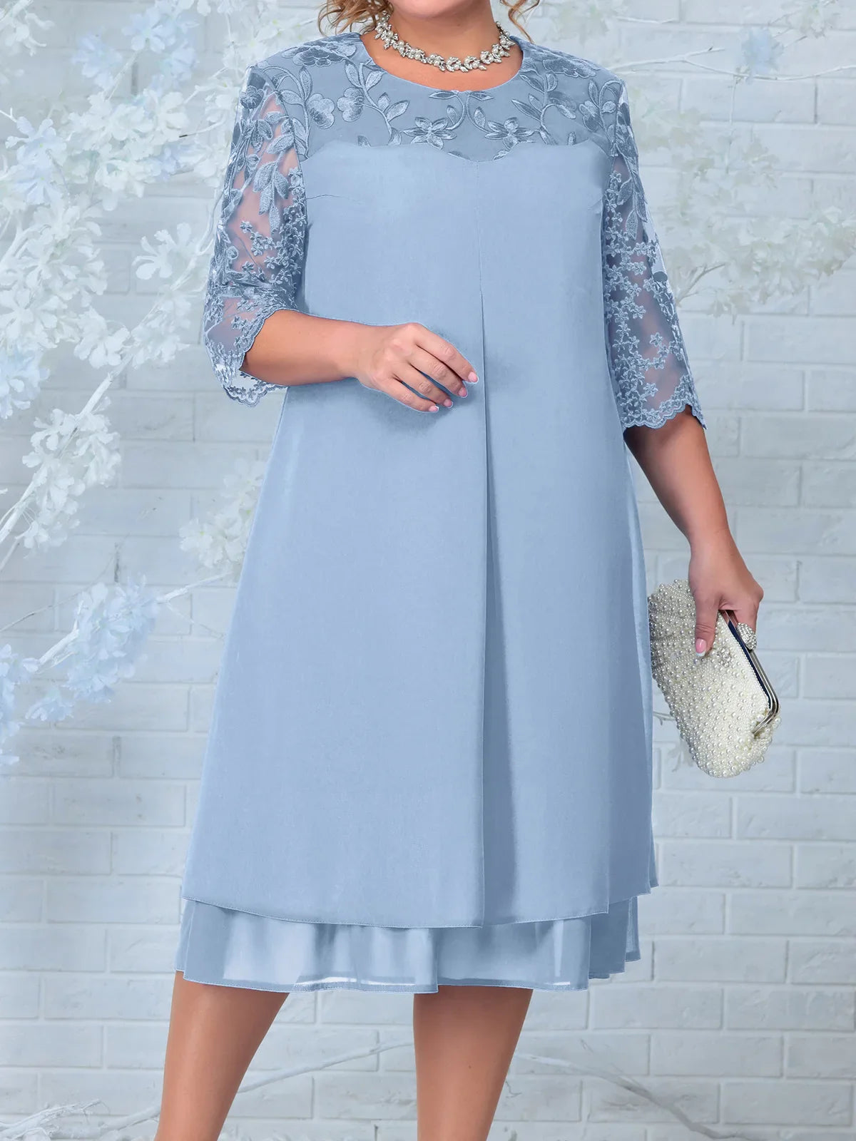 Besticktes Bankettkleid in Übergröße