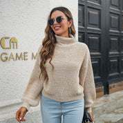 Damen Rollkragenpullover mit Laternenärmeln