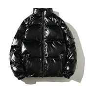 Metallische Winter-Pufferjacke für Herren