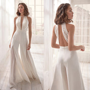 Jumpsuit mit V-Ausschnitt
