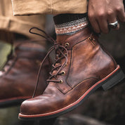 Retro Winter Schnürstiefel
