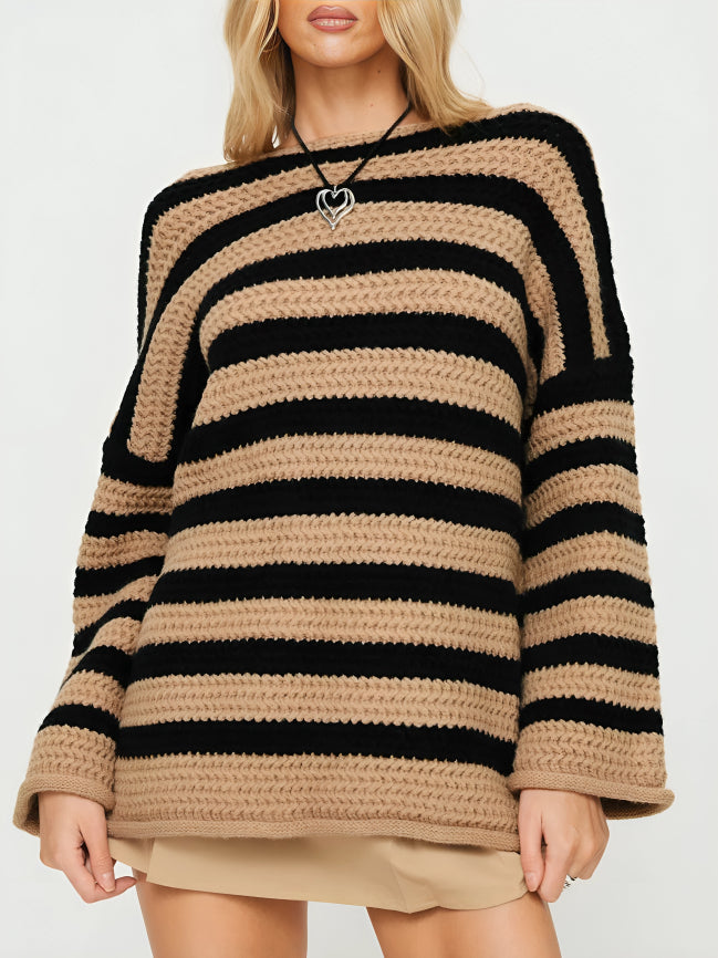 Gestreifte Oversized Pullover
