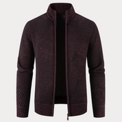 Stilvolle Winter Strickjacke mit Kapuze