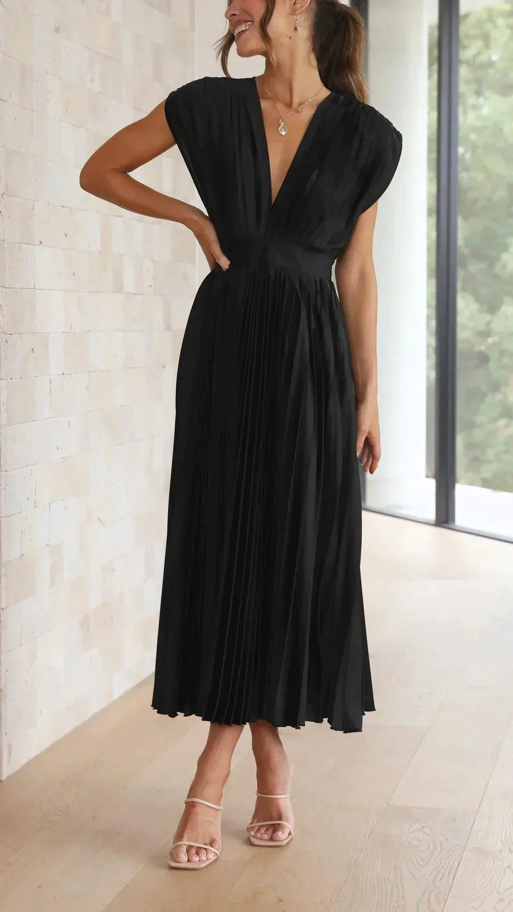 Elegantes Sexy Plissee-Kleid