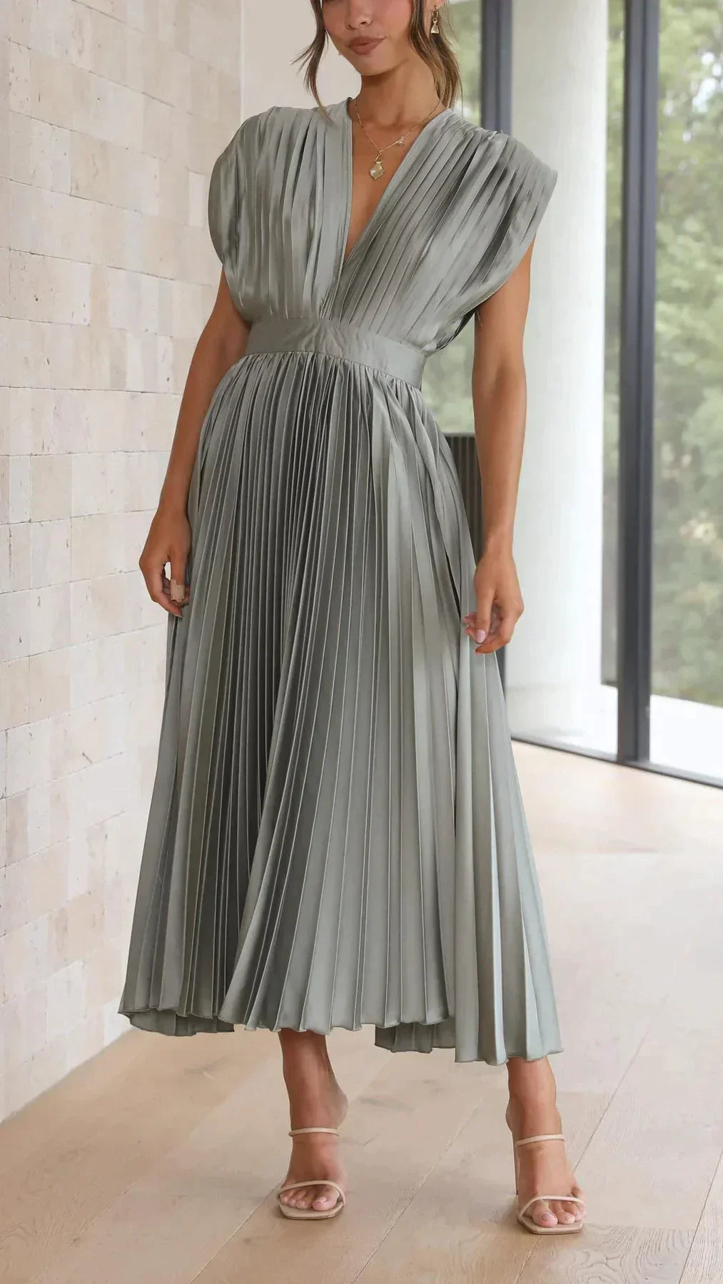 Elegantes Sexy Plissee-Kleid