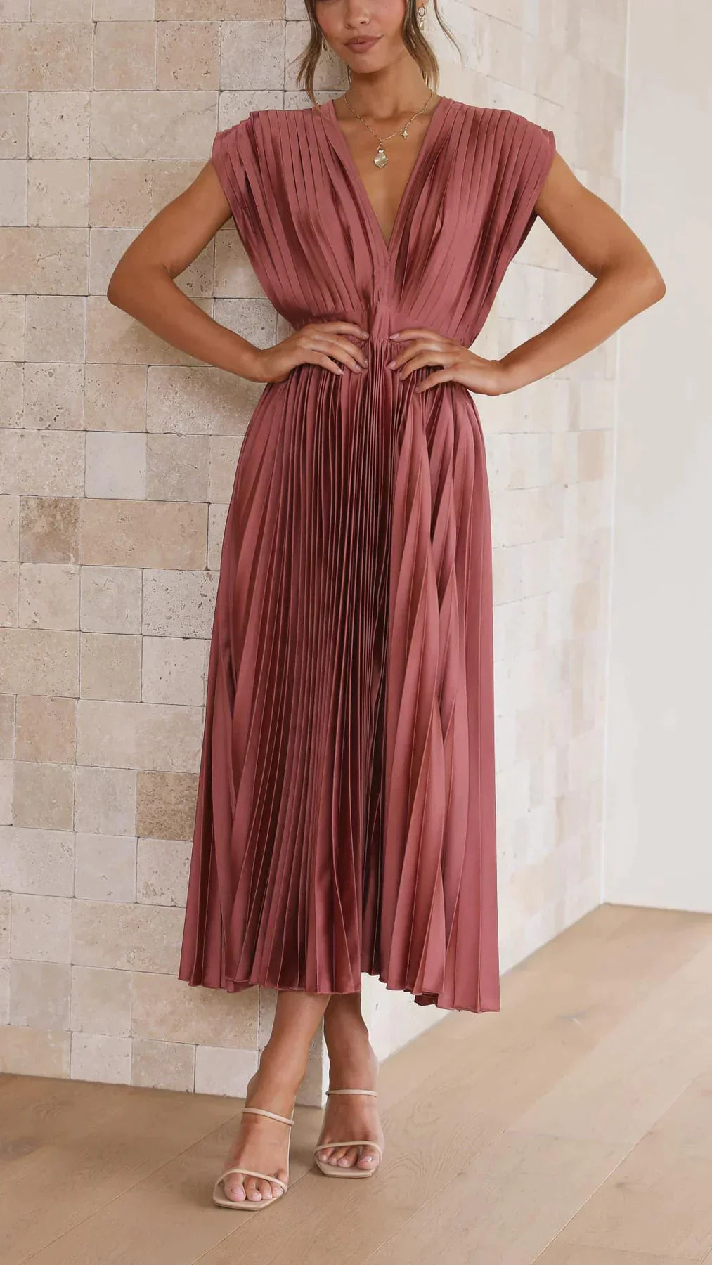 Elegantes Sexy Plissee-Kleid