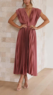 Elegantes Sexy Plissee-Kleid