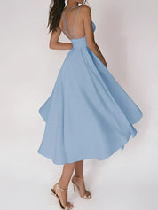 Midi-Kleid mit Überkreuztem Rücken