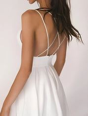 Midi-Kleid mit Überkreuztem Rücken