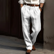 Sommer Business Casual Herren Leinenhose