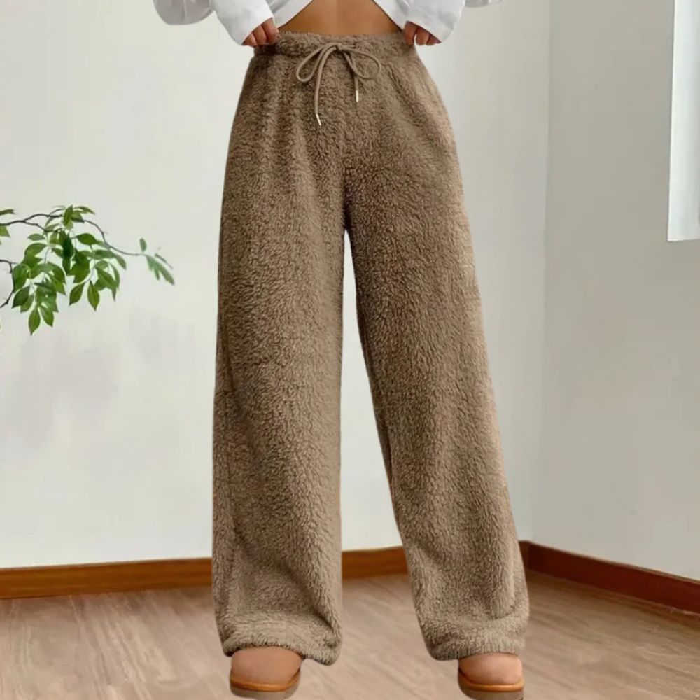 Weiche warme Damen Plüschhose