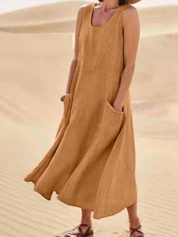 Elegantes Sommerkleid wit Bauchabdeckung