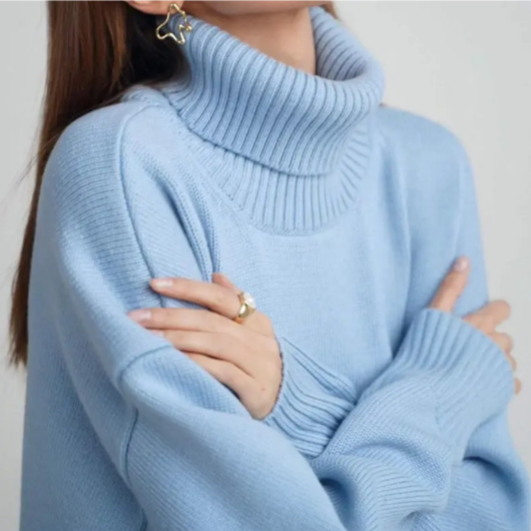 Damen Strickpullover mit Rollkragen