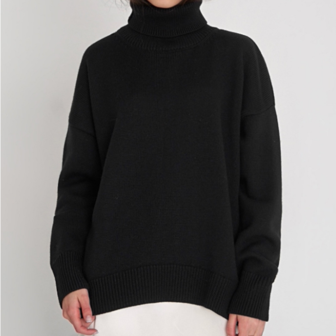 Damen Strickpullover mit Rollkragen