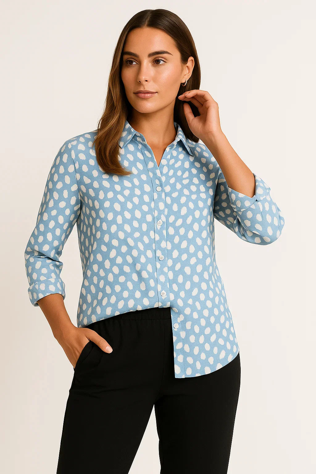 Vintage-Bluse mit floralem Muster