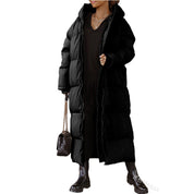 Warme Steppjacke mit Kapuze