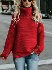 Damen Strickpullover mit Rollkragen