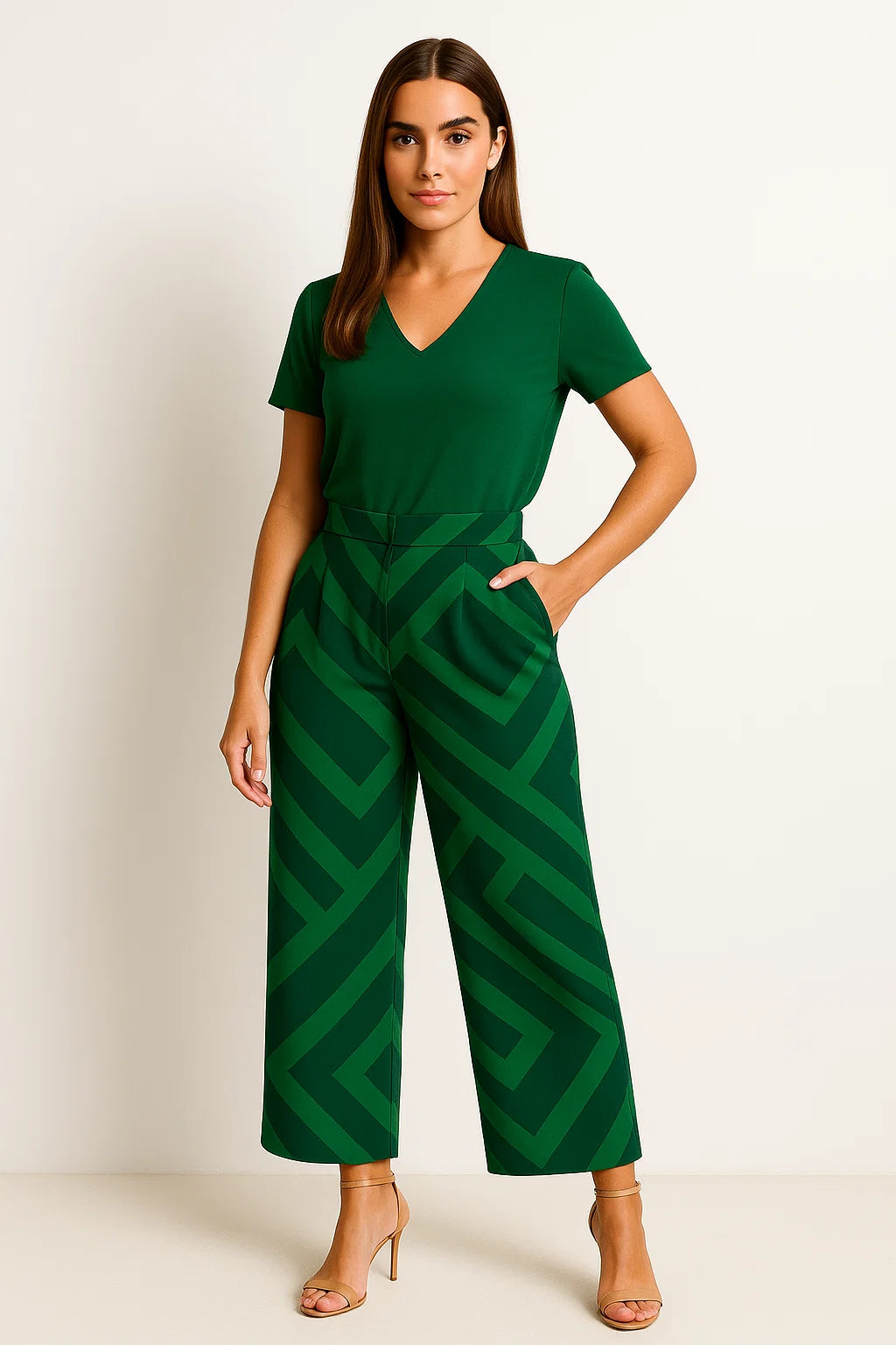 Zweiteiliges Bluse und Hose Set