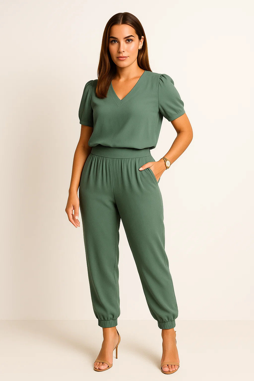 Zweiteiliges Bluse und Hose Set