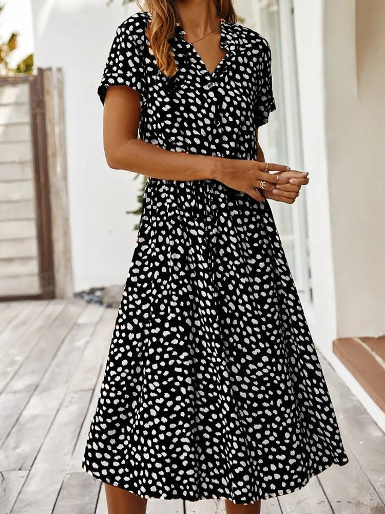 Bequemes Bedrucktes Sommerkleid