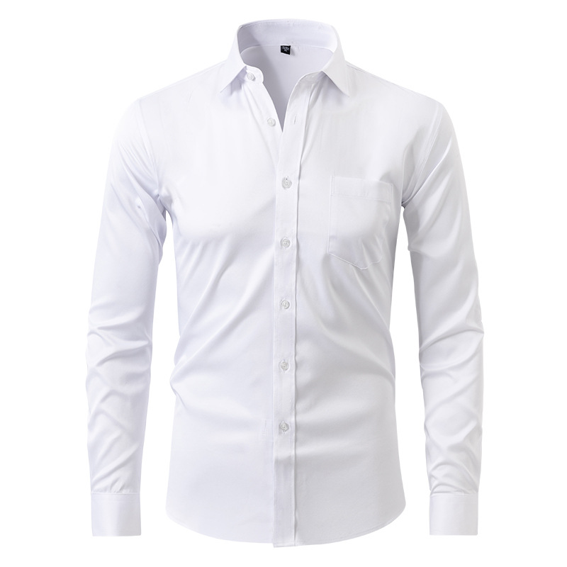 Herren Knitterfreies Langarmhemd
