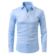 Herren Knitterfreies Langarmhemd