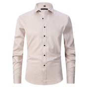Herren Knitterfreies Langarmhemd