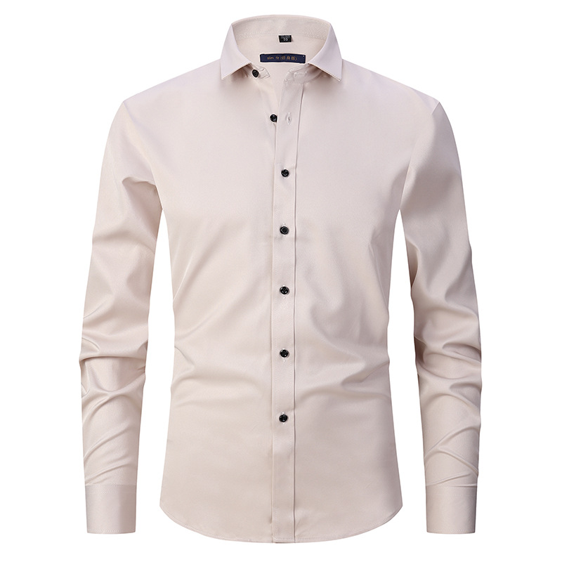 Herren Knitterfreies Langarmhemd