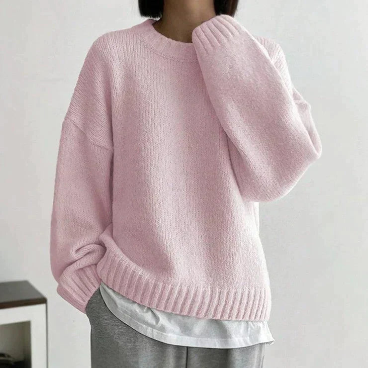 Damen Pullover mit Rundhalsausschnitt