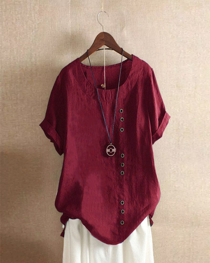 Bequem Kurzarm Bluse