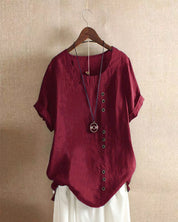 Bequem Kurzarm Bluse