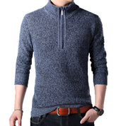 Herren Klassischer Pullover mit Reißverschluss