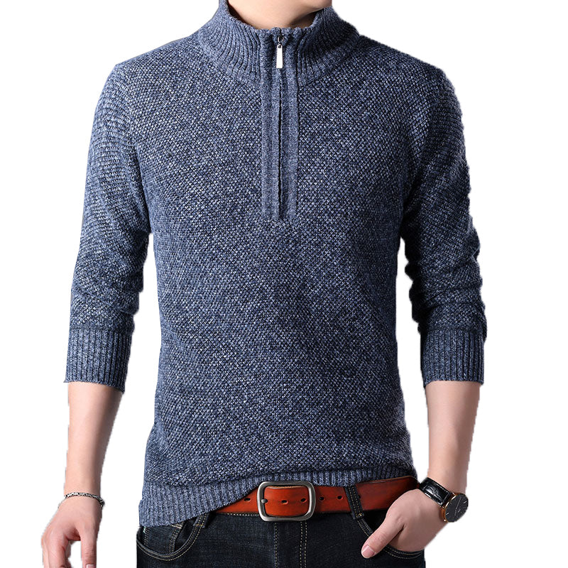 Herren Klassischer Pullover mit Reißverschluss
