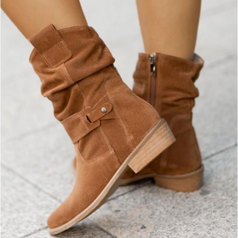 Bequeme Wildlederstiefelette