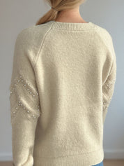 Damen Pullover mit Perlendetails