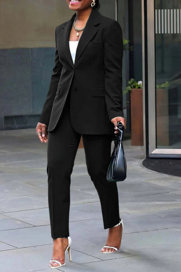 Damen Elegante Anzüge Zweiteiler Set